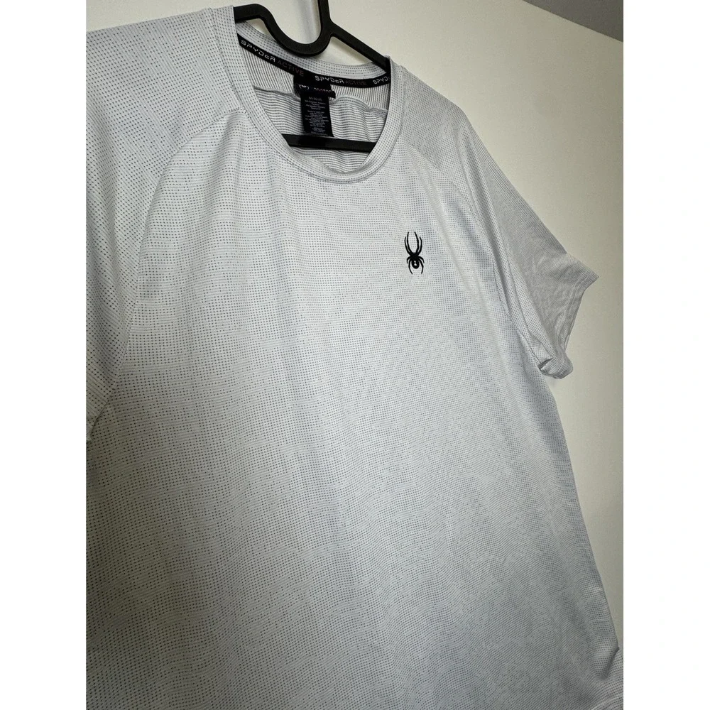 Spyder Proweb Men's Athletic Performance Short Sleeve T-Shirt White Black Size M